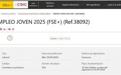 TRES PLAZAS DE EMPLEO JOVEN EN EL IBV. Solicitudes hasta el 13 de mayo